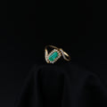 Anillo de Esmeralda Rectangular en Oro 18k, Talla 8.5, Certificado