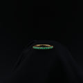 Anillo Sin Fin en Oro de 18K con 13 Esmeraldas Naturales | Talla 5.5 | Pieza Exclusiva