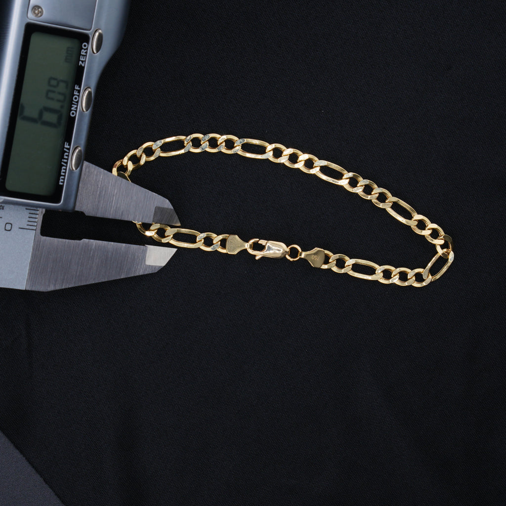 Pulsera en Oro Italiano de 18 quilates, 20 cm, ancho 5 mm.