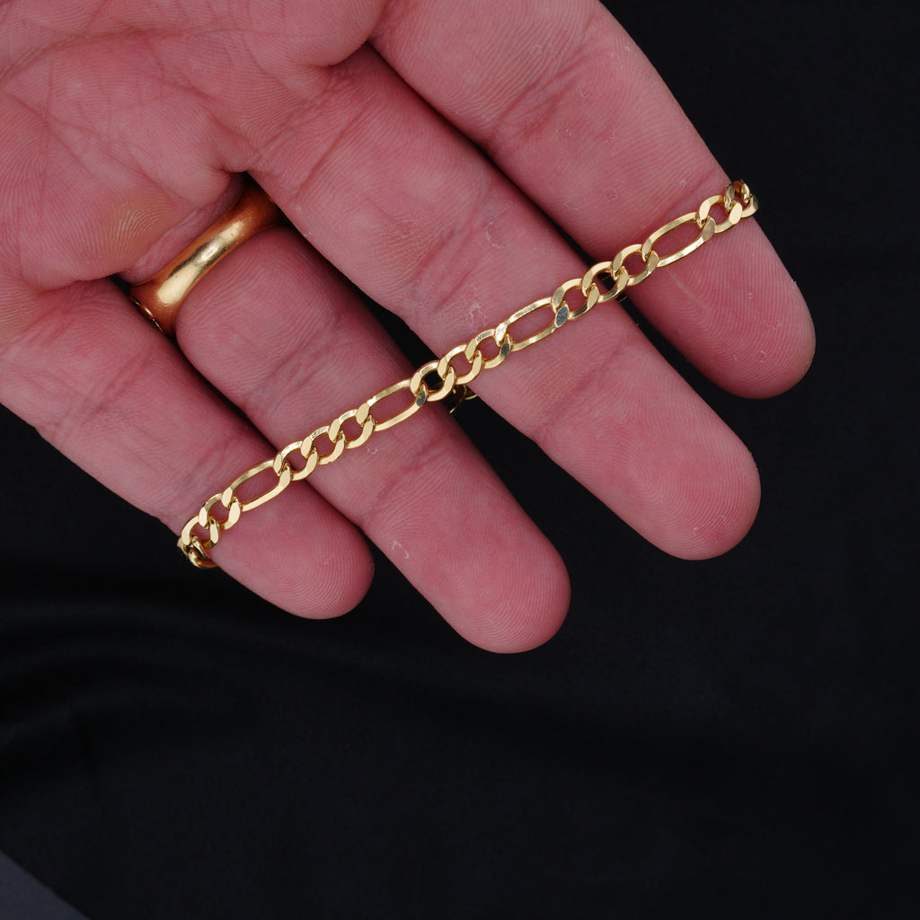 Pulsera en Oro Italiano de 18 quilates, 20 cm, ancho 5 mm.