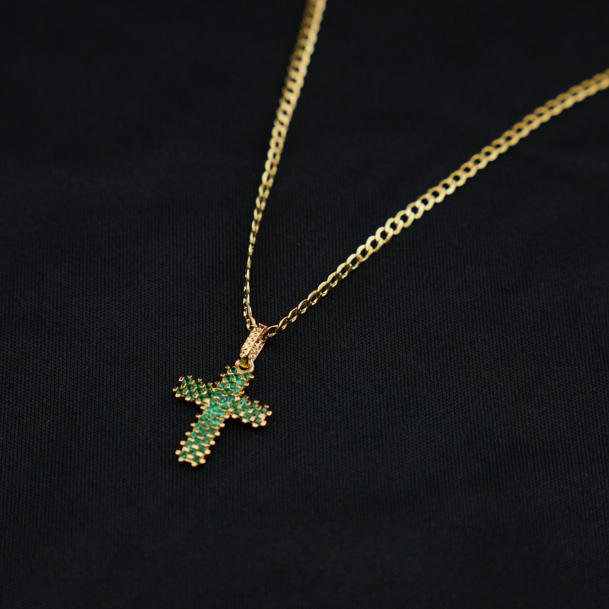 Cadena Cubana 45 cm en Oro 18K con Dije