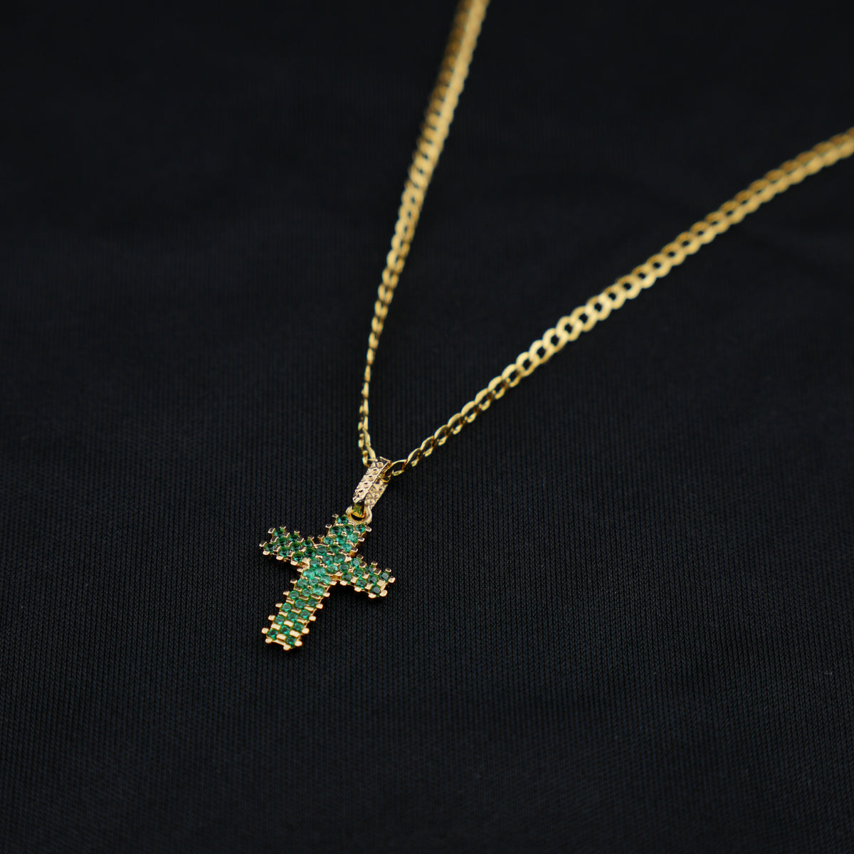 Cadena Cubana 45 cm en Oro 18K con Dije