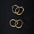 Candongas Tipo Melcocha en Oro 18K