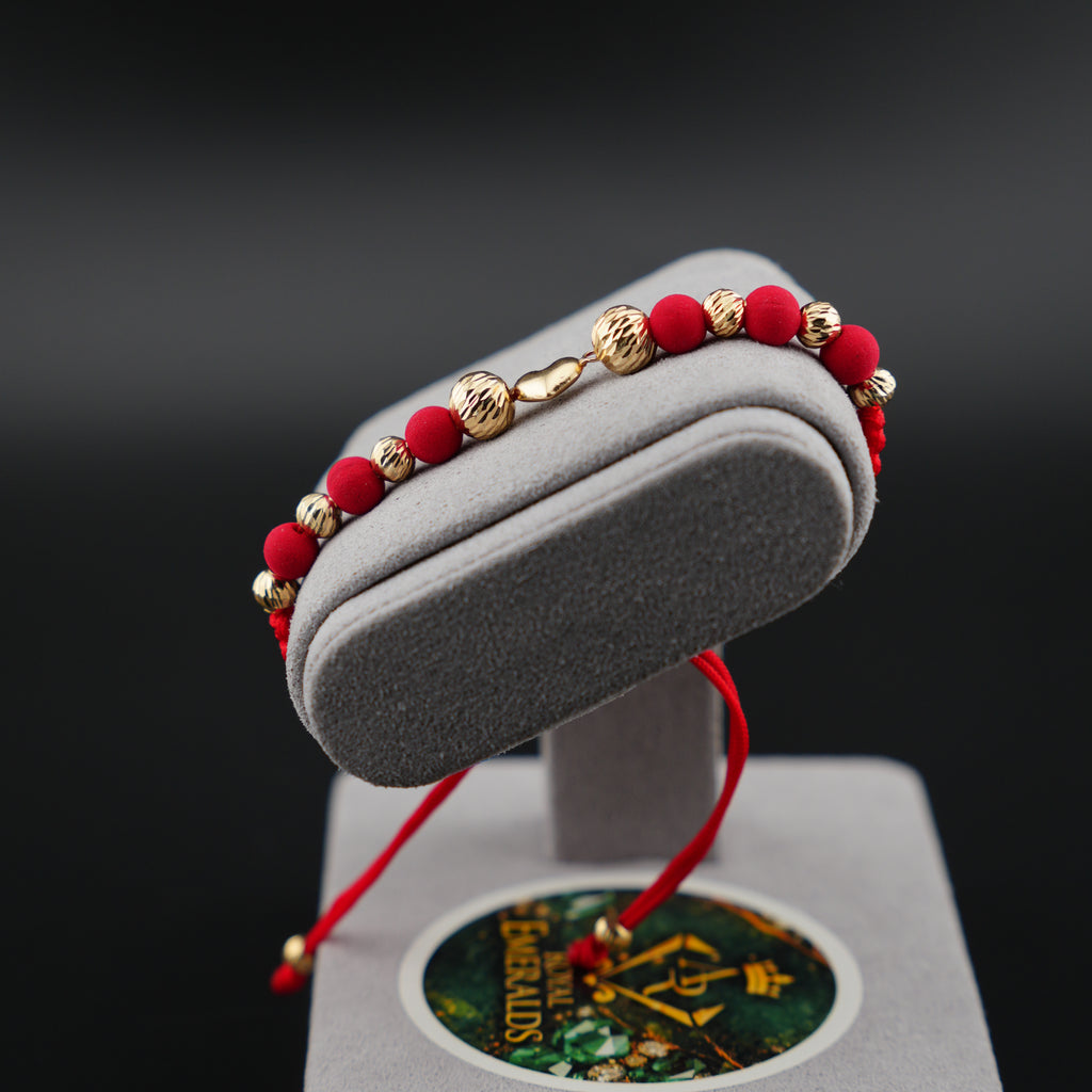 Pulsera Tejida de Corazón en Oro 18K